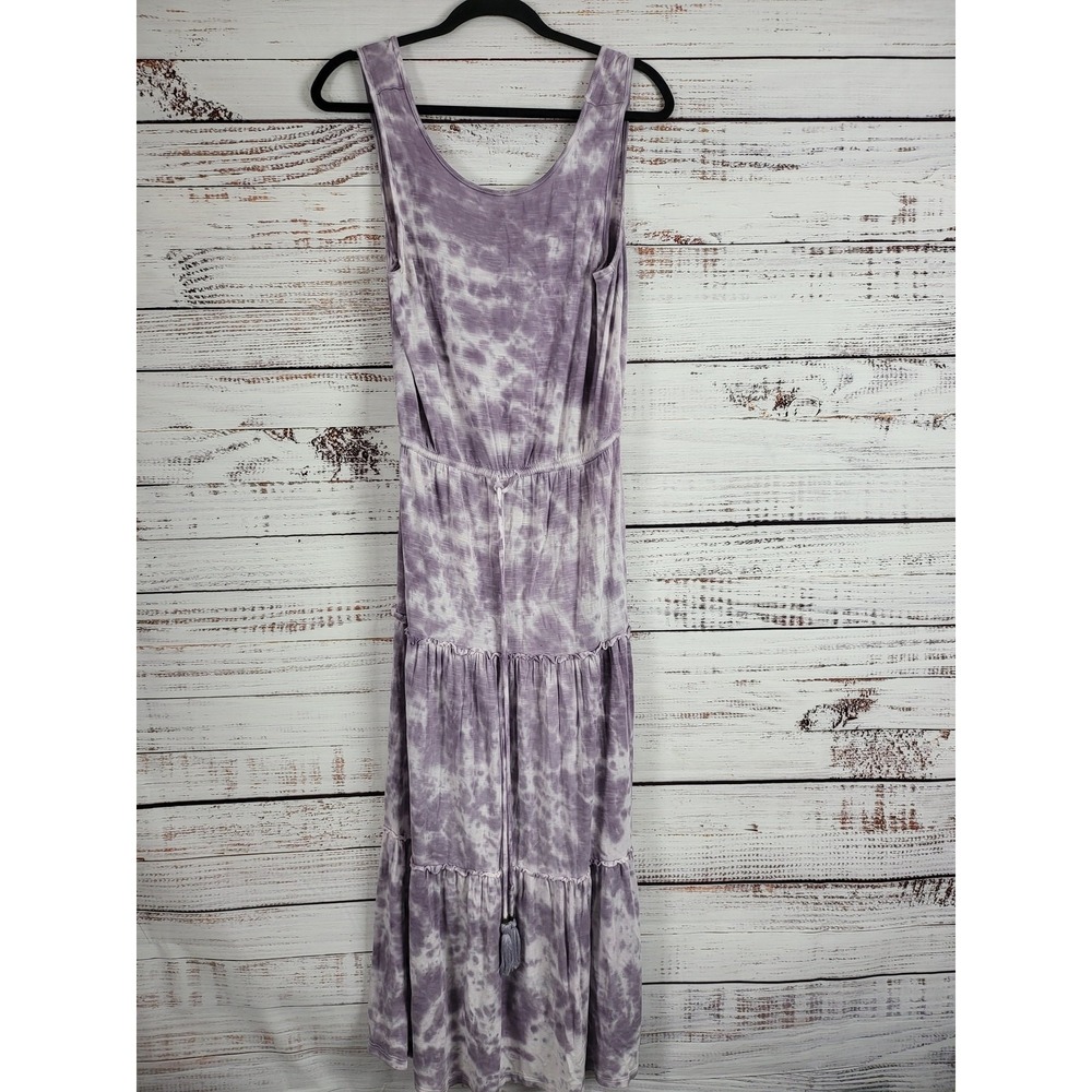 Knox Rose Maxi Dress M Womens Purple Tie Dye Look Sleeveless Pullover Stretchy